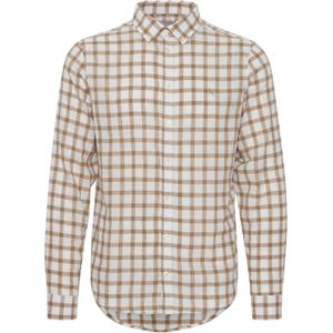 CASUAL FRIDAY Heren CFAnton 0053 LS BD Check Linen Mix Shirt Hemd, 114201_ecru, XXL, 114201_ecru, XXL