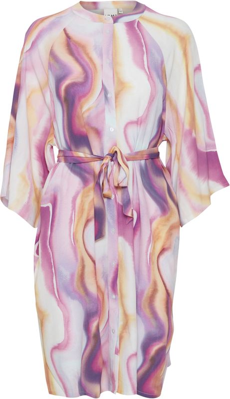 Blousejurken - 3/4 Mouw - Boven Knie Lengte - 51% Viscose - 49% Viscose