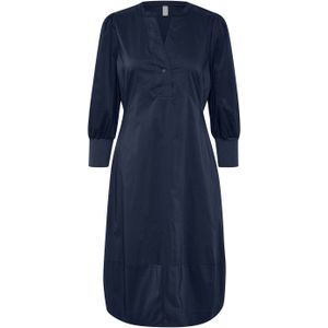 CULTURE - Antoinett - Jurk - Ultramarine Blauw - Tuniek Kraag