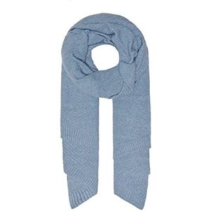 ONLY Dames Onlanelise Life Knit Rib Scarf Cc sjaal (100 stuks), Stofblauw/detail: MELANGE, One Size