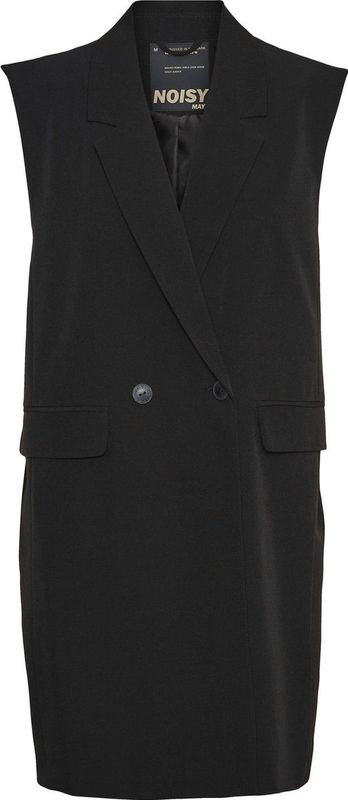 Noisy May - Mouwloos Gilet - Zwart - 88% Polyester 12% Elastaan