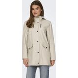 Only - Halflange Damesjas - Silver Lining - Regular Fit - Met Knoop- en Ritssluiting