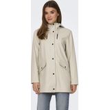 Only - Halflange Damesjas - Silver Lining - Regular Fit - Met Knoop- en Ritssluiting