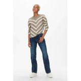 ONLY gebreide trui ONLELIZA met all over print beige/ecru