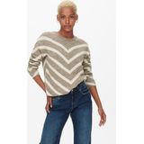 Mermaid Stripes - Gebreide Trui - Ronde Hals - Lange Mouwen - Gebreide Boord