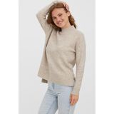Vero Moda - Lefile - Gebreide Trui - Groen - 70% Acryl, 27% Nylon, 3% Elastaan