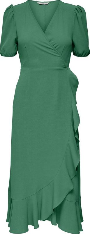 ONLY ONLMETTE SS WRAP MIDI DRESS WVN Dames Jurk - Maat XS