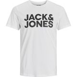 JACK & JONES - JJECORP - T-shirt - Wit - Grote Maat - Korte Mouw