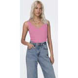 Tops - Effen - Knitwear - V-hals - Mouwloos - Slanke Pasvorm