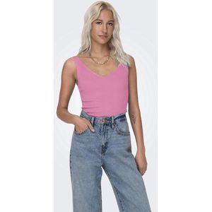 Tops - Effen - Knitwear - V-hals - Mouwloos - Slanke Pasvorm