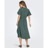 ONLY - ONLCali - Jurk - Donkergroen - 3/4 Lengte - V-hals