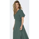 ONLY - ONLCali - Jurk - Donkergroen - 3/4 Lengte - V-hals