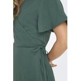 ONLY - ONLCali - Jurk - Donkergroen - 3/4 Lengte - V-hals