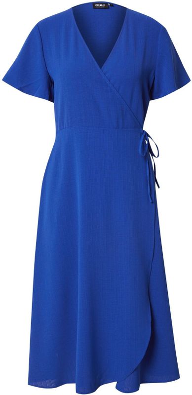 ONLY - ONLCALI LIFE MIDI WRAP DRESS - Dames - Jurk - Zwart - Katoen - Wikkelsluiting