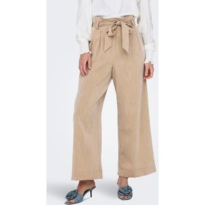 ONLY - Onlmarsa Solid Paperbag Pant - Stoffen Broek - Safari - Melange