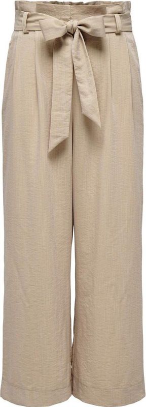 ONLY - Onlmarsa Solid Paperbag Pant - Stoffen Broek - Safari - Melange