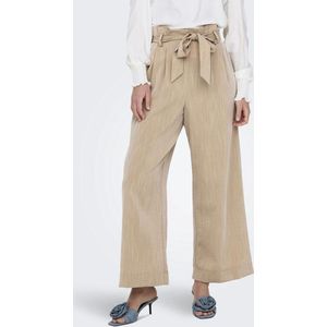 ONLY - Onlmarsa Solid Paperbag Pant - Stoffen Broek - Safari - Melange