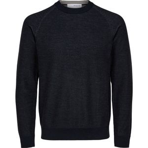 SELECTED HOMME - SLHMESA LS KNIT CREW NECK B Heren Trui - Groen - Katoen