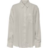 Overhemd - Lichtblauw - Linnen Viscose - Ontspannen Pasvorm