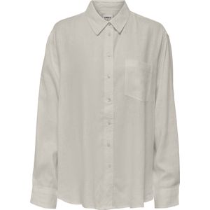 Overhemd - Lichtblauw - Linnen Viscose - Ontspannen Pasvorm