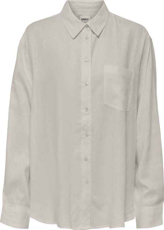 Overhemd - Lichtblauw - Linnen Viscose - Ontspannen Pasvorm