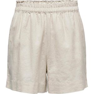 Only Broek Onltokyo Hw Linen Blend Shorts Pnt 15259587 Moonbeam Dames