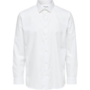 SELECTED HOMME SLHREGETHAN SHIRT LS CLASSIC NOOS - Wit - 100% Katoen - Knoopsluiting