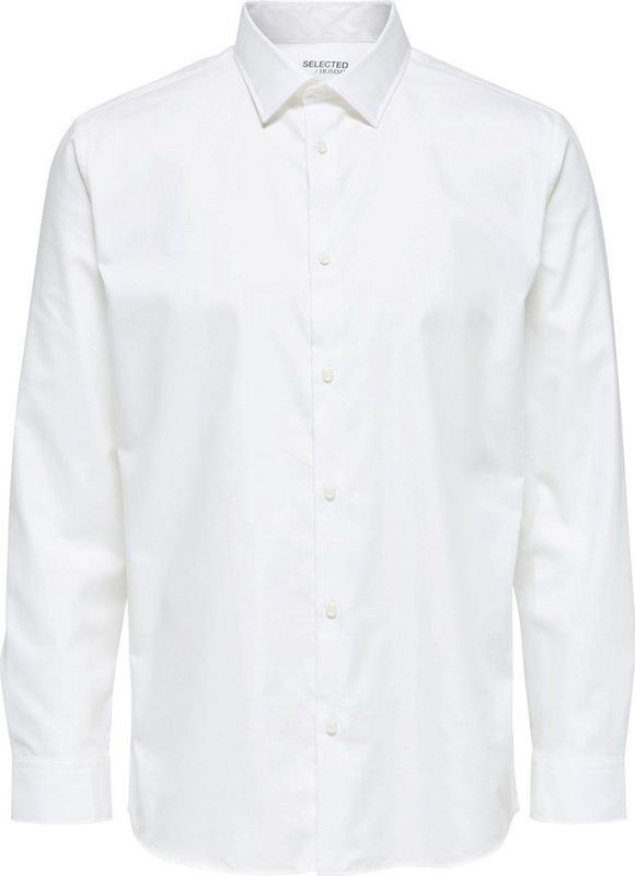 SELECTED HOMME SLHREGETHAN SHIRT LS CLASSIC NOOS - Overhemd - Bright White - 100% Katoen