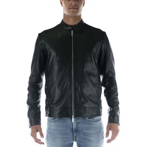 Selected Slharchive Klassieke Leren Zwarte Jas - Streetwear - Volwassen