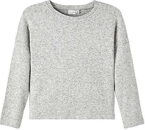 Name It Blouse - Gebreid - Noos - NkfVicti - Grey Melange - Name It - 6 jaar (116) - Shirts