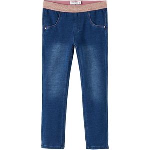 Jeans - Slim-fit - Gedragen Effect - Elastische Taille - Glitter Detail