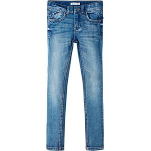 Jeans - Skinny Fit - Denim - Blauw - 74% Katoen, 24% Polyester