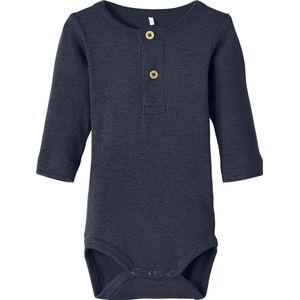 NAME IT BABY Ribgebreide Romper NBMKAB Donkerblauw