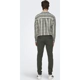 ONLY & SONS Slim Fit Chino ONSMARK met Visgraat Olive Night,