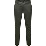 ONLY & SONS Slim Fit Chino ONSMARK met Visgraat Olive Night,