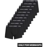 Jack & Jones Effen Zwarte Boxershorts Heren Multipack JACSOLID 10-Pack Onderbroek - Maat M