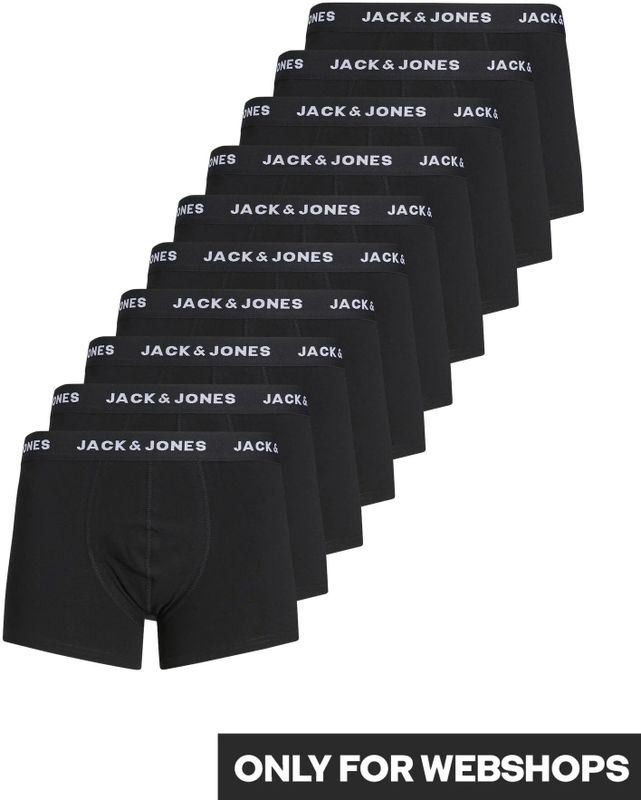 Jack & Jones Trunk 10 Pack kurze Boxershorts mit Logo Webbund