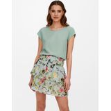 Blouse - Effen - Losse Pasvorm - Ronde Hals - Kwartmouw