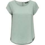 Blouse - Effen - Losse Pasvorm - Ronde Hals - Kwartmouw