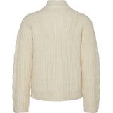 Vero Moda - Gebreid Vest - Groen - Hoge Hals - Lange Mouwen