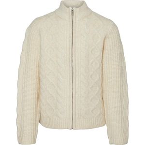 Vero Moda - Gebreid Vest - Groen - Hoge Hals - Lange Mouwen