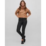 Gebreide Top - Rolkraag - Lange Mouwen - Gerecycled Polyester - Zwart