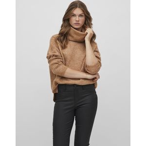 Gebreide Top - Rolkraag - Lange Mouwen - Gerecycled Polyester - Zwart