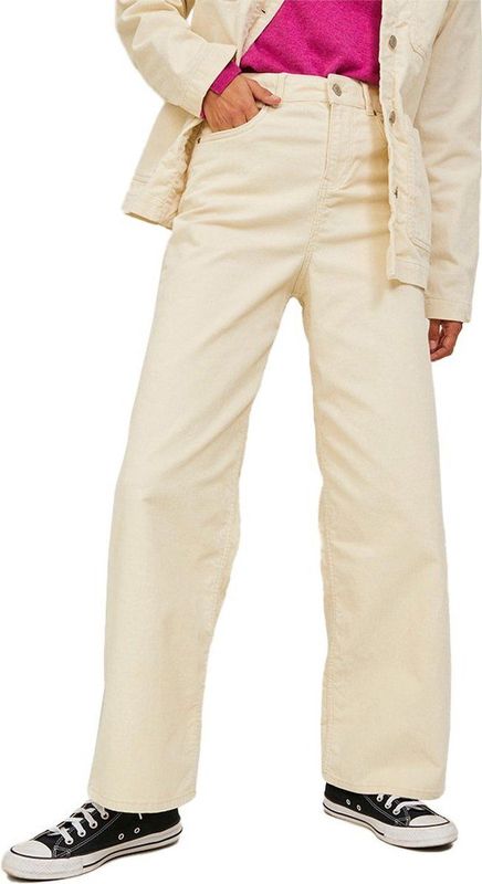 Jack & Jones Gelly Wide Leg Fit Jjxx Hoge Taille Broek Beige Vrouw