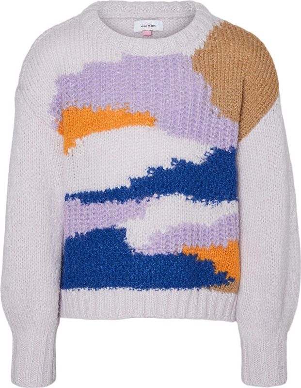 VERO MODA - Gebreide Pullover - Zwart - O-hals - Lange Mouwen