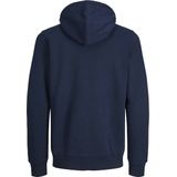 JACK & JONES Star basic sweat hood regular fit, heren hoodie katoenmengsel met capuchon, grijs-blauw