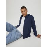 JACK & JONES Star basic sweat hood regular fit, heren hoodie katoenmengsel met capuchon, grijs-blauw