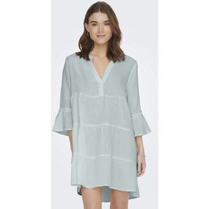 ONLY - ONLTHYRA PEPLON DRESS NOOS WVN - Dames - Mini Jurk - Katoen - Ruches