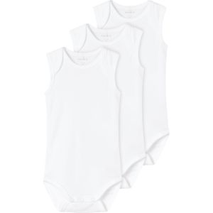 Rompertjes - 3-Pack - Biologisch Katoen - Zonder Mouwen - Amerikaanse Hals