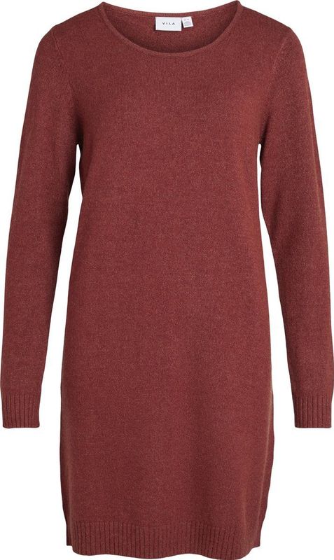 Tricot Jurk - Glanzend - Viscose - Lange Mouwen - O-hals